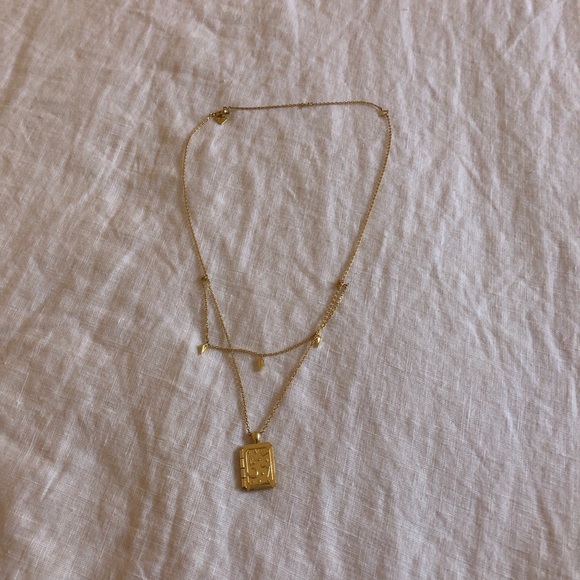 Wanderlust + Co Zalea Locket Gold Necklace - Picture 3 of 5